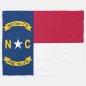 North Carolina Flag Fleece Deken (Voorkant (Horizontaal))