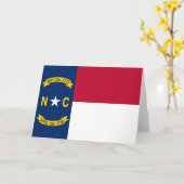 North Carolina Flag Kaart (Gele Bloem)