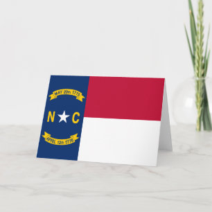 North Carolina Flag Kaart