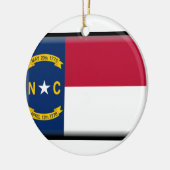 North Carolina Flag Keramisch Ornament (Links)