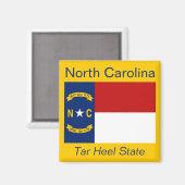 North Carolina Flag Magnet (Voorkant / Achterkant)