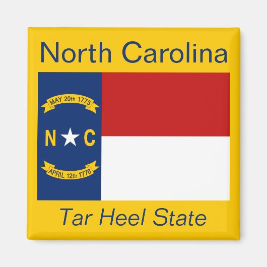 North Carolina Flag Magnet (Voorkant)