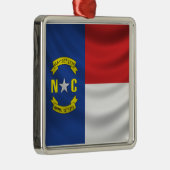 North Carolina Flag Metalen Ornament (Rechts)