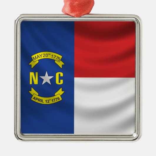 North Carolina Flag Metalen Ornament (Voorkant)