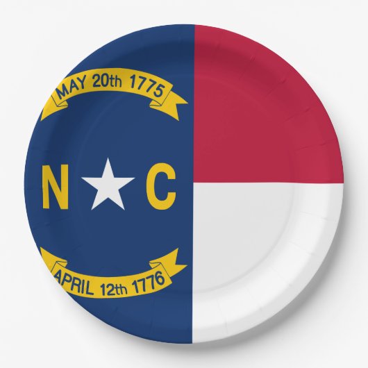 North Carolina Flag Papieren Bordje (Voorkant)