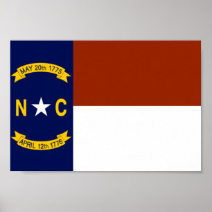 North Carolina Flag Poster