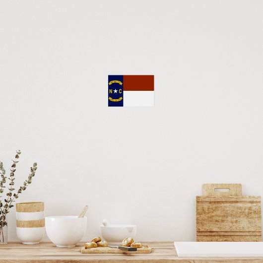 North Carolina Flag Poster (Keuken)