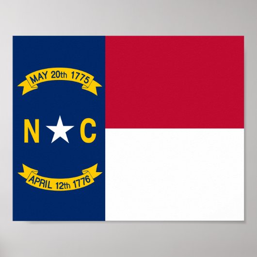 North Carolina Flag Poster (Voorkant)