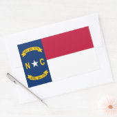 North Carolina Flag Rechthoekige Sticker (Envelop)
