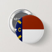 North Carolina Flag Ronde Button 5,7 Cm (Voorkant /achterkant)