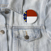 North Carolina Flag Ronde Button 5,7 Cm (In situ)