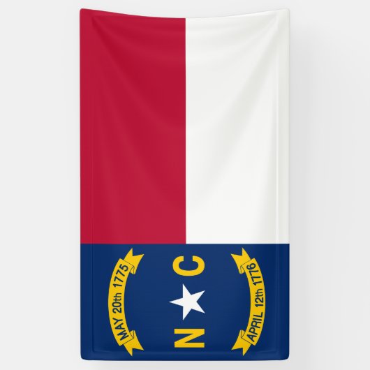North Carolina Flag Spandoek (Verticaal)