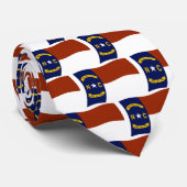 North Carolina Flag Stropdas (Opgerold)