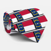 North Carolina Flag Stropdas (Opgerold)