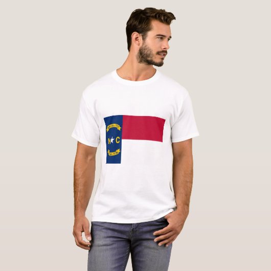 North Carolina Flag T-Shirt (Voorkant volledig)