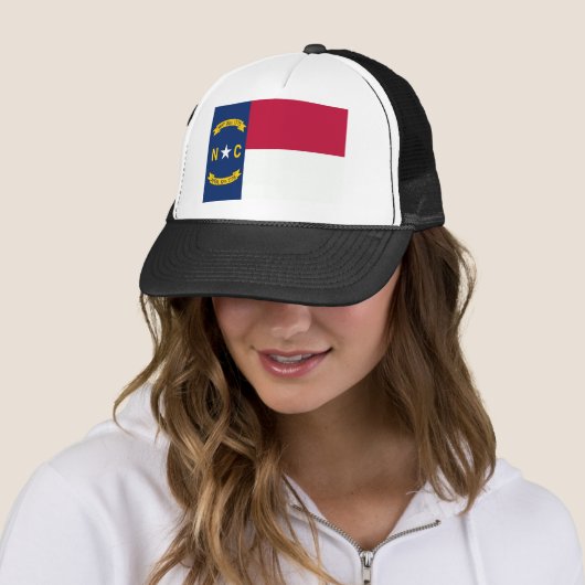 North Carolina Flag Trucker Pet (In situ)