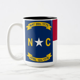 North Carolina Flag Tweekleurige Koffiemok
