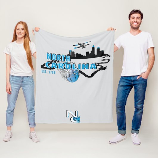 North Carolina Fleece Blanket (In situ)