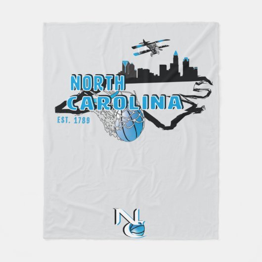 North Carolina Fleece Blanket Deken (Voorkant)