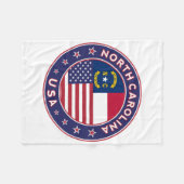 North Carolina Fleece Deken (Voorkant (Horizontaal))