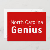 North Carolina Genius Gifts Briefkaart (Voorkant / Achterkant)
