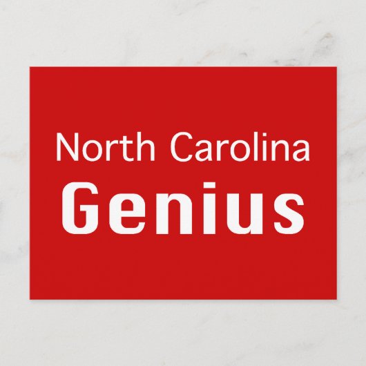 North Carolina Genius Gifts Briefkaart (Voorkant)