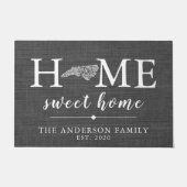 NORTH CAROLINA gepersonaliseerde staat Deurmat (Voorkant)