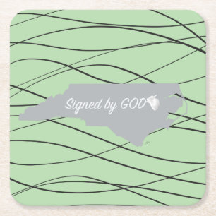 North Carolina ,Gesigneerd door God Kartonnen Onderzetters
