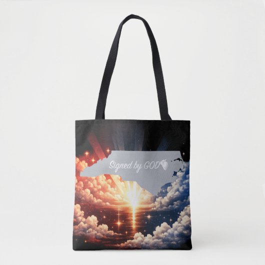 North Carolina Getekend door God Tote Bag (Voorkant)