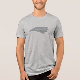North Carolina, getekend door God Tri-Blend Shirt