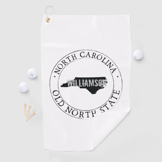 North Carolina Golf Towel State Personalized Golfhanddoek (Insitu)