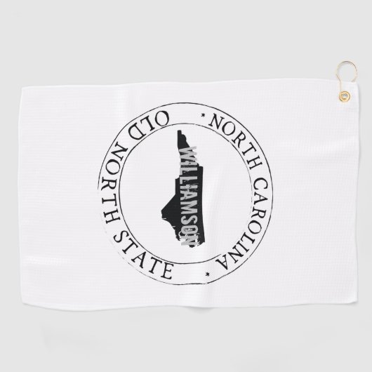 North Carolina Golf Towel State Personalized Golfhanddoek (Horizontaal)