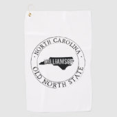 North Carolina Golf Towel State Personalized Golfhanddoek (Voorkant)