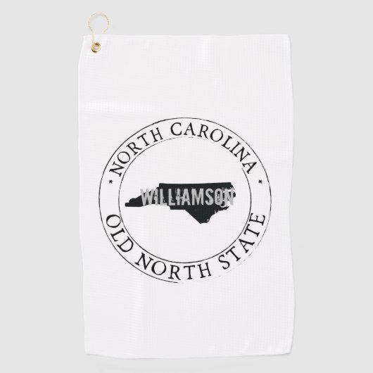 North Carolina Golf Towel State Personalized Golfhanddoek (Voorkant)