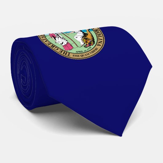 North Carolina Great Seal Stropdas (Opgerold)