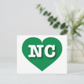 North Carolina Green Heart - Ik hou van NC Briefkaart (Staand voorkant)