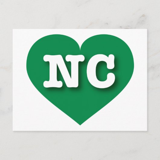 North Carolina Green Heart - Ik hou van NC Briefkaart (Voorkant)