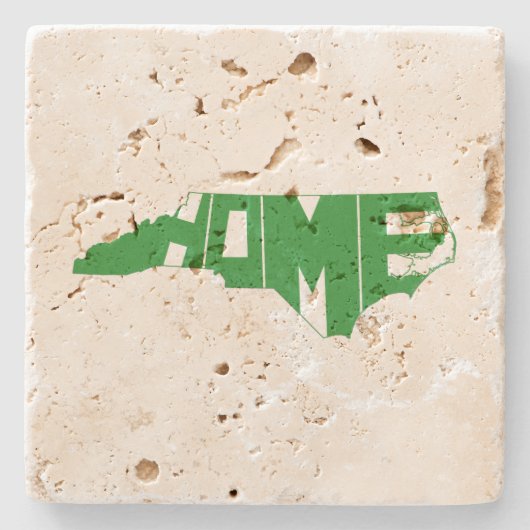 North Carolina Green Home State Stone Onderzetter (Voorkant)