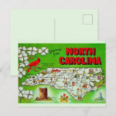 North Carolina Groen Geluk Briefkaart (Voorkant / Achterkant)