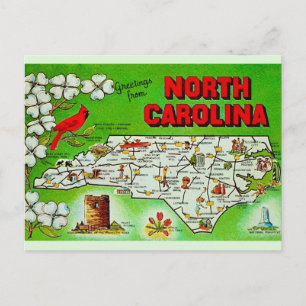 North Carolina Groene Groet Briefkaart