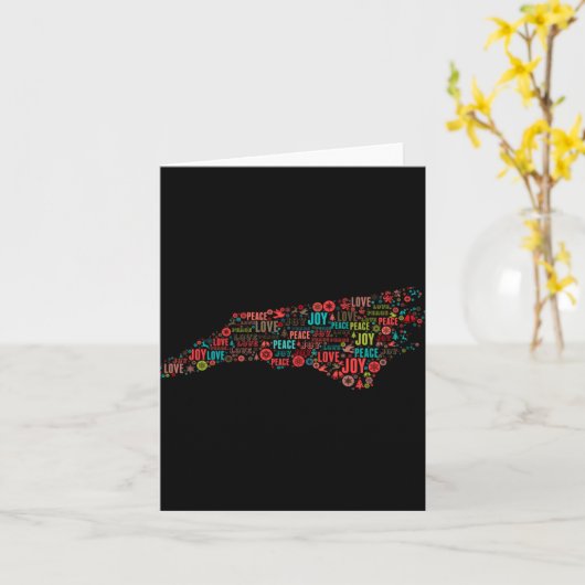 North Carolina Happy Holidays  Kaart (Gele Bloem)