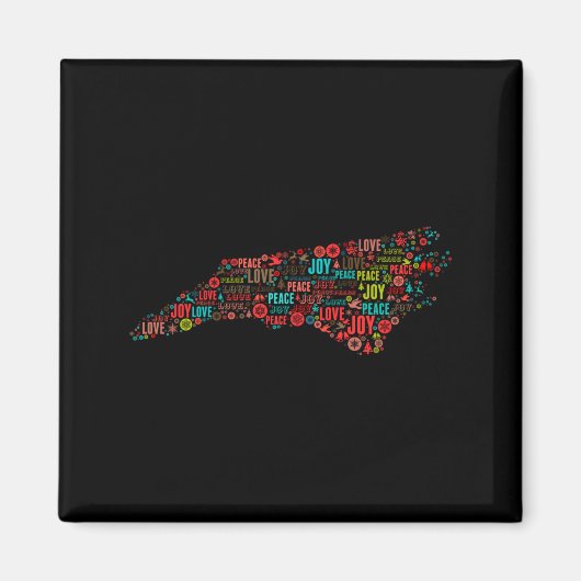 North Carolina Happy Holidays Magneet (Voorkant)