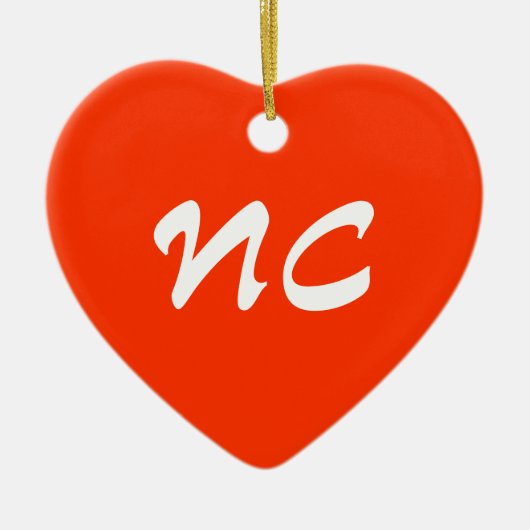 North Carolina Heart Ornament (Voorkant)