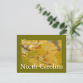 North Carolina Herfst Briefkaart (Staand voorkant)