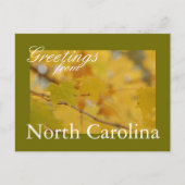 North Carolina Herfst Briefkaart (Voorkant)