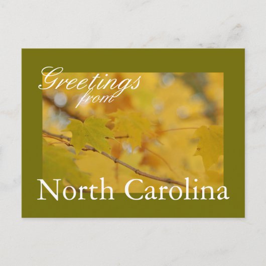 North Carolina Herfst Briefkaart (Voorkant)