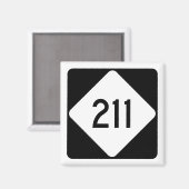 North Carolina Highway 211 Magneet (Voorkant / Achterkant)