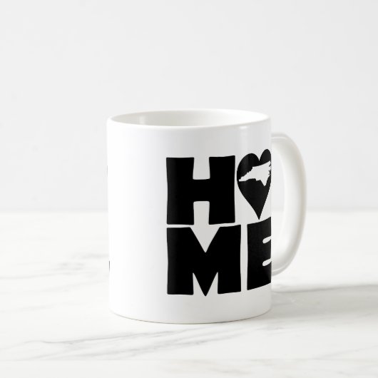 North Carolina Home Heart State Mok of Travel Mug (Voorkant rechts)