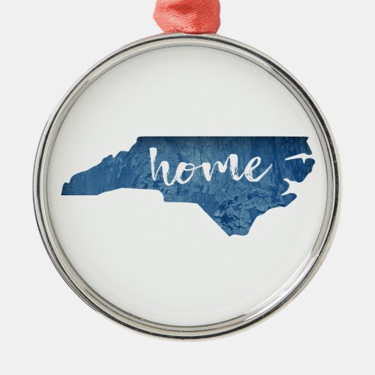 North Carolina Home Houtkorrel Metalen Ornament (Voorkant)