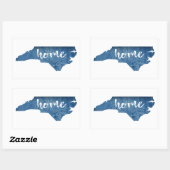 North Carolina Home Houtkorrel Rechthoekige Sticker (Vel)